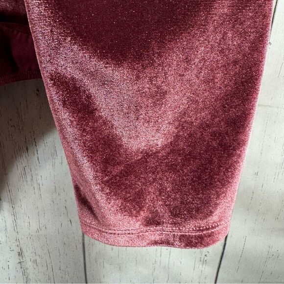Express Velvet Wrap Bodysuit Burgundy Long Sleeve XS Holiday Night Out Elegant - Picture 10 of 16